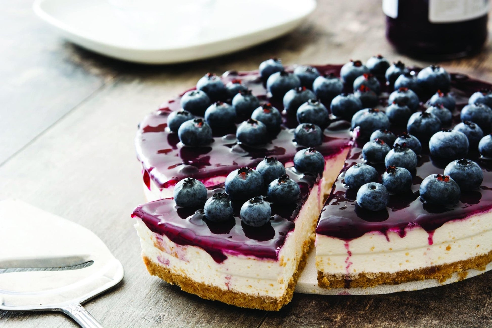 Traditional New York Style Blueberry Cheesecake - KARMA BAKER WSTLK