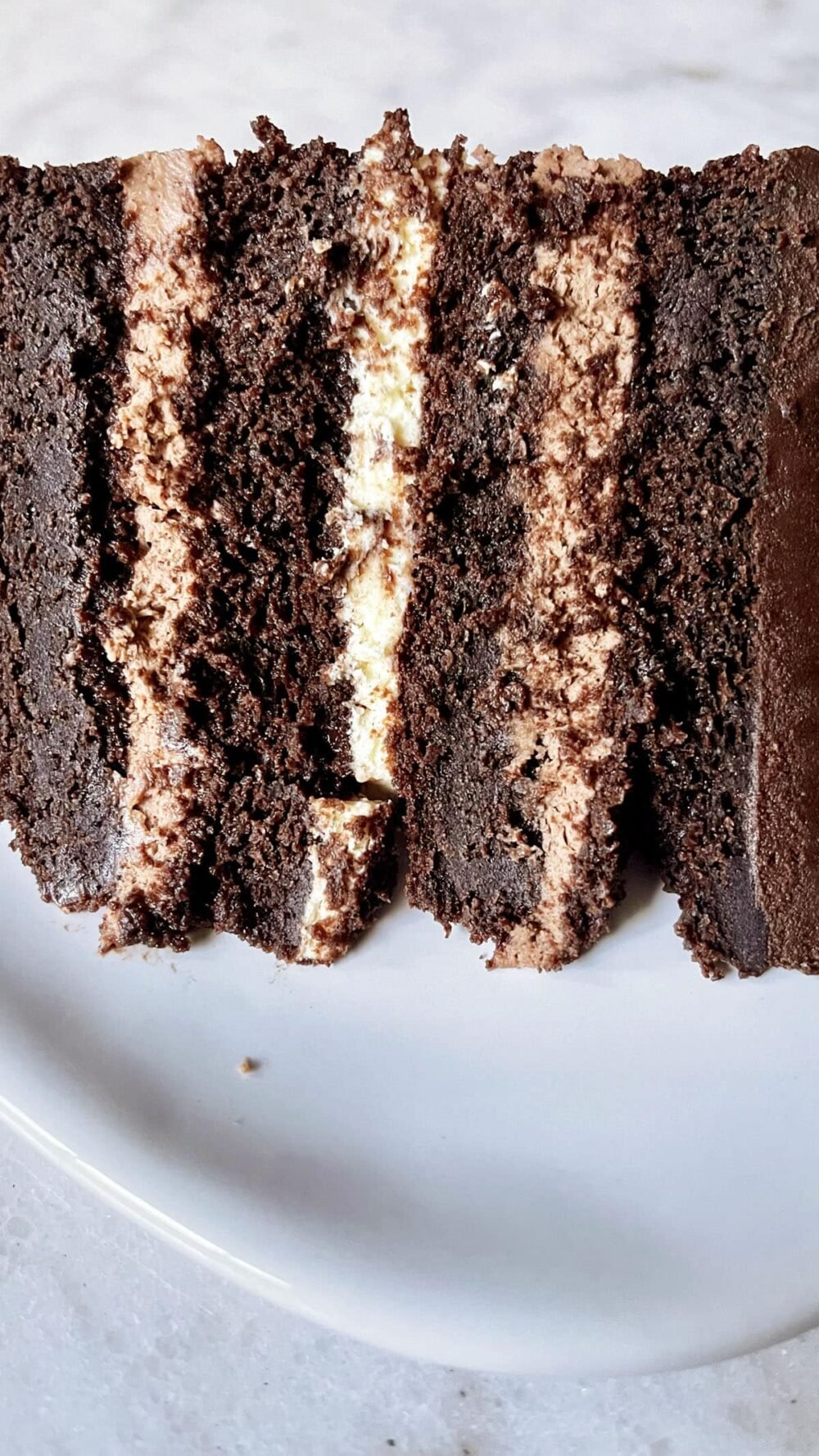 Vegan Gluten-Free CHOCOLATE TUXEDO CREAM MOUSSE CAKE - KARMA BAKER WSTLK