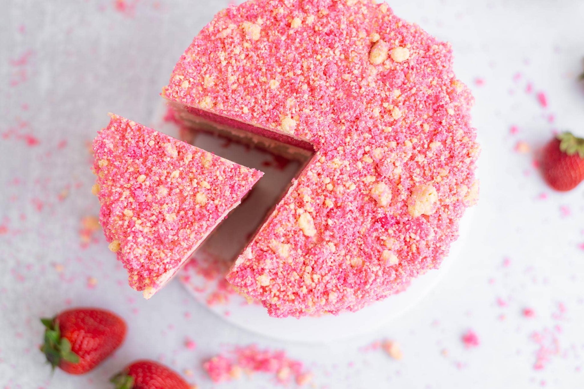 Vegan Gluten-Free Strawberry Eclair Crunch Cake - KARMA BAKER WSTLK